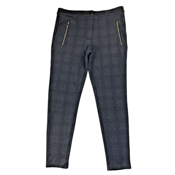 Ann Taylor Cropped Leggings Multicolor Plaid Pockets Size 6 Small Flaw on Length - Picture 2 of 16